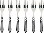 Widelce - Bugatti alcnm-n4217 Aladdin widelczyki do ciasta, stal nierdzewna/ABS, 21 x 18 x 3 cm, czarna, 6 sztuka ALCNM-N4217 - miniaturka - grafika 1