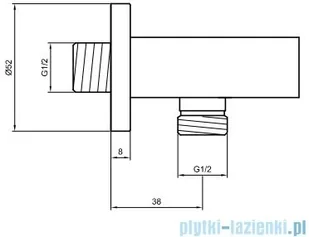 Kohlman Texen zestaw prysznicowy z deszczownicą 40 cm chrom QW210TR40 | - Zestawy prysznicowe - miniaturka - grafika 4