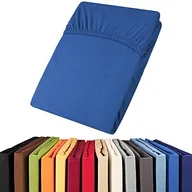 Prześcieradła - aqua-textil prześcieradło z gumką Viana, bawełna, kolor: pomarańczowy 90x200/100x200 cm, królewski błękit, 140x200 do 160 x 200 cm 11877 - miniaturka - grafika 1