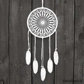 Girlandy - Gianna biały łapacz snów - miniaturka - grafika 1