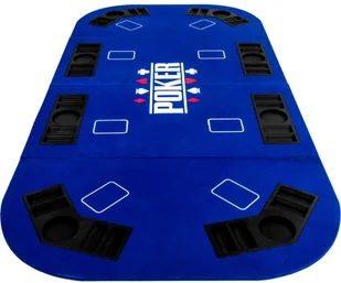 MAKSTOR.pl NIEBIESKI BLAT STÓŁ DO POKERA 160x80 POKER KASYNO 2003013 (20030132) - Zestawy do pokera - miniaturka - grafika 5