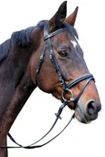 Ogłowia - Kerbl Ogłowie wędzidłowe Classic, skóra, czarne, rozmiar Cob, 326138 - miniaturka - grafika 1