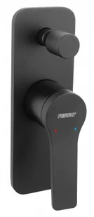 Ferro STRATOS podtynkowa czarny BSC7PBL - Baterie wannowe i prysznicowe - miniaturka - grafika 2