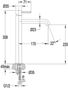 Omnires Y1212BLGL - Baterie umywalkowe - miniaturka - grafika 2