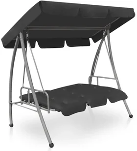 vidaXL Huśtawka ogrodowa z baldachimem, 192x118x175 cm, antracytowa - Huśtawki vidaXL Huśtawka ogrodowa z baldachimem, 192x118x175 cm, antracytowa - Huśtawki - miniaturka - grafika 1