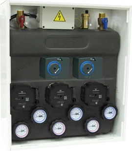 AFRISO Zestaw mieszający PrimoBox AZB 355 AFRISO w szafce bez mieszania 2x zawór obrotowy z siłownikiem ARM 141 7635500 - Pompy obiegowe c.o. - miniaturka - grafika 2