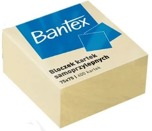Bantex BLOCZKI SAMOPRZYLEPNE 75X75MM 400 KARTEK ŻÓŁTE zakupy dla domu i biura 400086401 - Notesy i bloczki - miniaturka - grafika 2