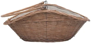 vidaXL Koszyk na drewno z uchwytem, 60x44x55 cm, naturalna wiklina vidaXL - Akcesoria kominkowe - miniaturka - grafika 5