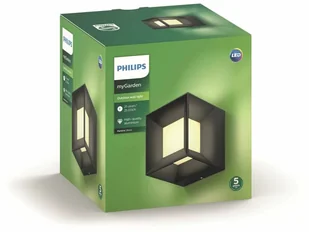 Philips myGarden Kinkiet LED Parterre, 1x8 W, czarny, 1648030P0 Signify - Lampy ogrodowe - miniaturka - grafika 5