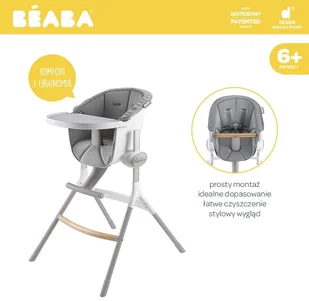 Beaba Up&Down Grey Wkład - Krzesełka do karmienia - miniaturka - grafika 5