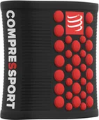 Pozostały sprzęt i akcesoria do ćwiczeń - Compressport Frotka na nadgarstek Sweatband czarno-czerwona - miniaturka - grafika 1