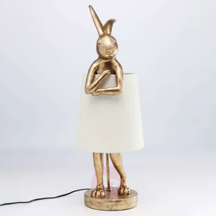 KARE Animal Rabbit lampa stołowa złota/biała - Lampy stojące - miniaturka - grafika 2