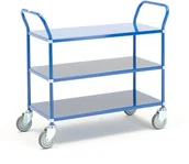 Wózki magazynowe - AJ Produkty Wózek z półkami, 3 półki, 900x440 mm, niebieski - miniaturka - grafika 1