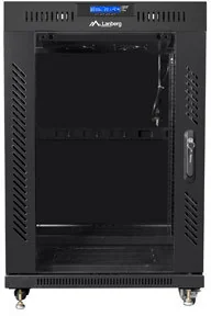 Lanberg Szafa SZAFA INSTALACYJNA RACK STOJĄCA 19&quot 15U 600X600 CZARNA DRZWI SZKLANE LCD FLAT PACK FF01-6615-12BL - Szafy rack - miniaturka - grafika 2