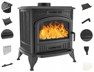 Kominek Piec Wolnostojący Koza K6 wymiennik wodny - Piece wolnostojące - miniaturka - grafika 2