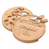 Deski do krojenia - Murrano Deska drewniana do sera zestaw akcesoria grawer dla pary DSK-SER2-023 - miniaturka - grafika 1