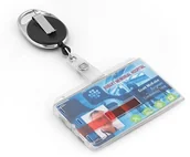 Etykiety samoprzylepne i bloki etykiet - BE-HOLD Identyfikator JoJo na mocnym zapięciu, do 2 kart plastikowych, suwak ułatwia ich wyjmowanie 0000 - miniaturka - grafika 1