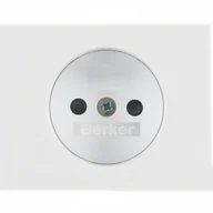 Gniazdka elektryczne - Berker K1 biały płytka do gniazda bez uziemienia z przesłonami B_3967157009 - miniaturka - grafika 1