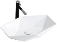 Umywalki - Rea Umywalka nablatowa Vegas Biała - miniaturka - grafika 1