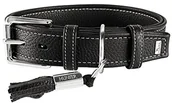 Obroże dla psów - HUNTER HUNTER CANNES obroża dla psa, skóra, skóra nappa, miękka, elegancka, 65 (L), czarna 63806 - miniaturka - grafika 1