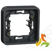 Klawisze i ramki - Schneider Electric MUREVA STYL Podstawa podtynkowa 1 pojedyncza z pazurkami montażowymi IP55 antracyt MUR34108 MUR34108/SCH - miniaturka - grafika 1