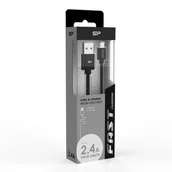 Kable USB - SILICON POWER Kabel Silicon Power Boost Link PVC LK10AB, USB - micro USB 1m, black SP1M0ASYLK10AB1K - miniaturka - grafika 1