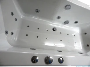 Riho Riho Lusso 160x70cm wanna prostokątna z hydromasażem Pneumatic S2 lewa + nogi + syfon BA57-PNES2-L - Wanny z hydromasażem - miniaturka - grafika 3