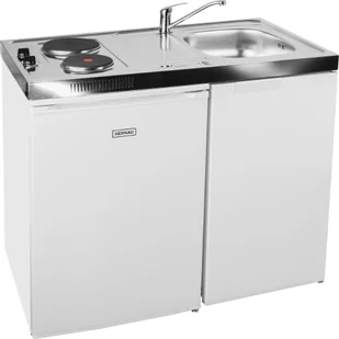 Pyramis Minikuchnia 5w1 MK 100x60 szafka STALWOWA komora zlewu PRAWA lodówka płyta zlew szafka - Zestawy zintegrowane AGD - miniaturka - grafika 2