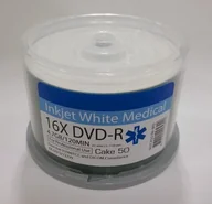 Nośniki danych - TraxData DVD-R 4,7GB 16X INKJET FF PRINTABLE MEDICAL CAKE*50 907CK50-IW-MD - miniaturka - grafika 1