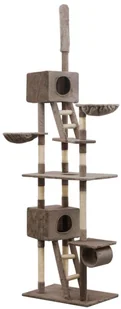 vidaXL Drapak dla kota z sizalowymi słupkami, 230-260 cm, szary - Drapaki dla kotów - miniaturka - grafika 2