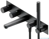 Baterie wannowe i prysznicowe - Omnires Contour bateria wannowa 5-otworowa podtynkowa antracyt CT8037/1AT | - miniaturka - grafika 1