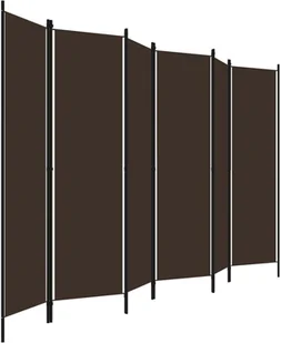vidaXL Parawan 6-panelowy, brązowy, 300 x 180 cm vidaXL - Parawany - miniaturka - grafika 3