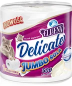 Ręczniki papierowe - Delicate Jumbo 500 listków ręcznik papierowy rolka - miniaturka - grafika 1
