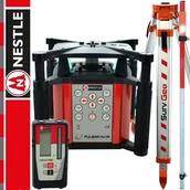 Sprzęt geodezyjny - Nestle Niwelator obrotowy PULSAR HV-R Statyw aluminiowy 1,6m SurvGeo + Łata laserowa 2,4m SurvGeo 1787-set - miniaturka - grafika 1