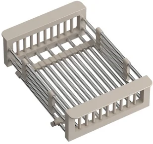 STEINER Koszyk stalowy do zlewozmywaka stal + beżowe uchwyty Steiner B3821_BE - Akcesoria do armatury i ceramiki - miniaturka - grafika 2