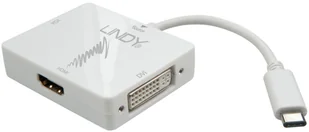 LINDY USB 3.1 typu C do HDMI/DVI/VGA Adapter 43233 - Adaptery i przejściówki - miniaturka - grafika 2