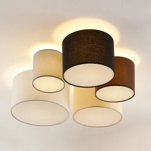 Lindby Laurenz lampa sufitowa, 5-pkt. 90cm brązowa - Lampy sufitowe - miniaturka - grafika 4