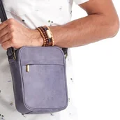 Torby męskie - Always Wild Skórzana saszetka męska torba na ramię listonoszka - miniaturka - grafika 1