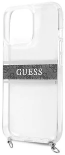 Guess GUHCP13LKC4GBSI iPhone 13 Pro / 13 6,1" Transparent hardcase 4G Grey Strap Silver Chain GUE001685-0 - Etui i futerały do telefonów - miniaturka - grafika 8