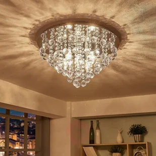 Lampenwelt com Iskrząca lampa sufitowa Annica z chromowaną płytą - Lampy sufitowe - miniaturka - grafika 3