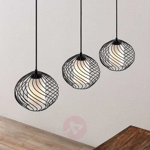 Lindby Cedrice klatkowa lampa wisząca, 3-punktowa - Lampy sufitowe - miniaturka - grafika 5