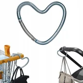 Akcesoria do wózków - Hak Zaczep Do Wózka Na Torbę Serce Matt Blue - miniaturka - grafika 1