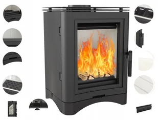 Piec Wolnostojący Stalowy Koza K5 150 + 4 - Piece wolnostojące - miniaturka - grafika 2