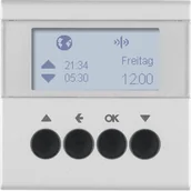 Systemy inteligentnych domów - Hager Hager KNX RF B.Kwadrat/B.3/B.7 aluminium żaluzjowy łącznik czasowy quicklink z wyświetlaczem B_85745183 - miniaturka - grafika 1