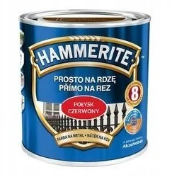 Hammerite Farba do metalu Prosto Na Rdzę połysk czerwony 0 7 l - Farby do metalu - miniaturka - grafika 2