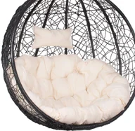 Poduszki ogrodowe - Springos Poduszka na fotel wiszący okrągła 100x120cm kokon ogrodowy beżowy HC0033 - miniaturka - grafika 1