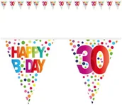 Gadżety dla niej i dla niego - Folat Baner flagi "30 Urodziny - Tęczowe Kropki", FOLAT, 1000 cm FL27130 - miniaturka - grafika 1