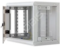 Szafy rack - Triton 19" Szafa wisząca jednosekcyjna RUA-12-AS4-CAX-A1 12U 400mm głębokość przeszklone drzwi kolor jasnoszary RAL7035 demontowalne panele boczne certyfikat IP30 ładowność 30 kg RUA-12-AS4-CAX - miniaturka - grafika 1
