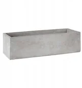 Donice - Osłonka doniczki rynna 22 cm szary beton - miniaturka - grafika 1