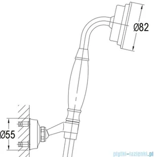 Omnires Armance-P zestaw prysznicowy punktowy 1-funkcyjny złoty ARMANCE-PGL - Zestawy prysznicowe - miniaturka - grafika 2